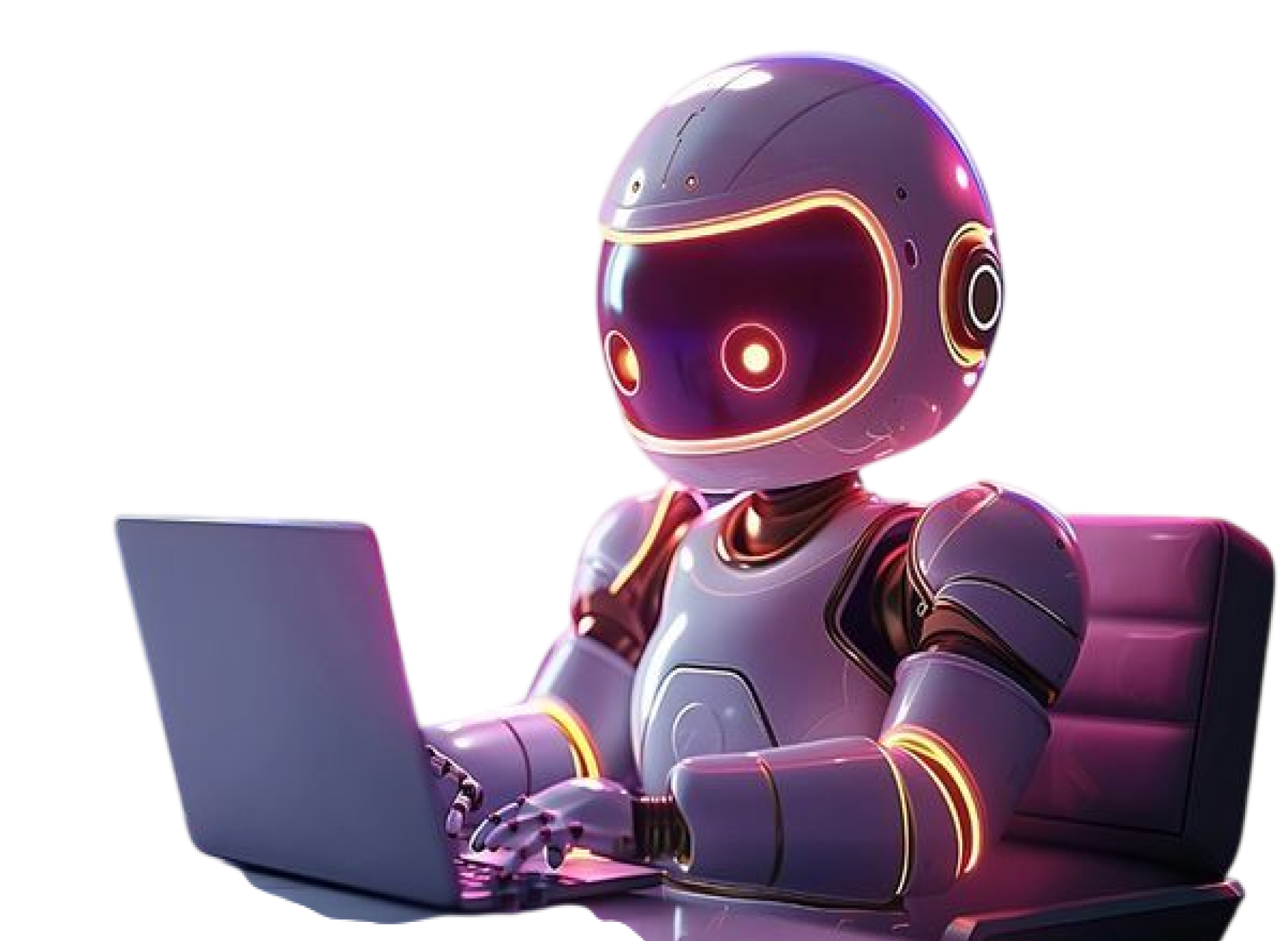 AI Robot with Laptop